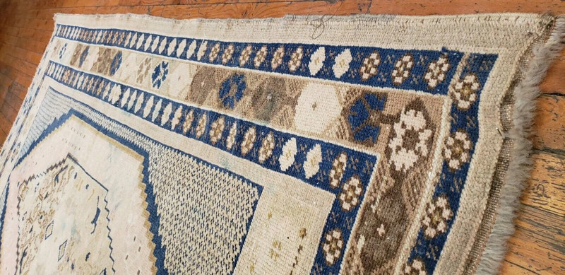 Rare Antique Ca1900-1939's Muted Colors, Wool Pile Oushak Area Rug 3'9"×6' gallery