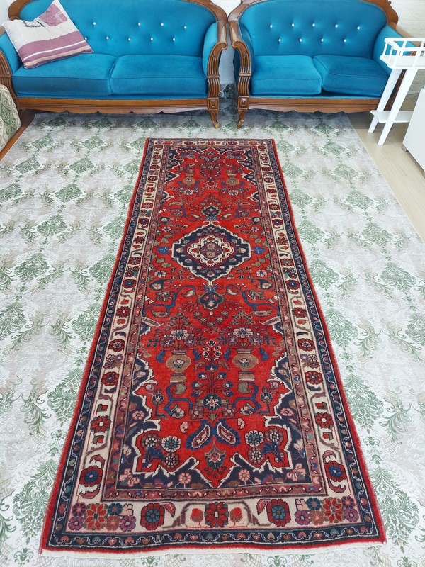 Antique Heriz Runner Rug Floral P ersian Rug, Antique Long Rug Kitchen Area Rug gallery