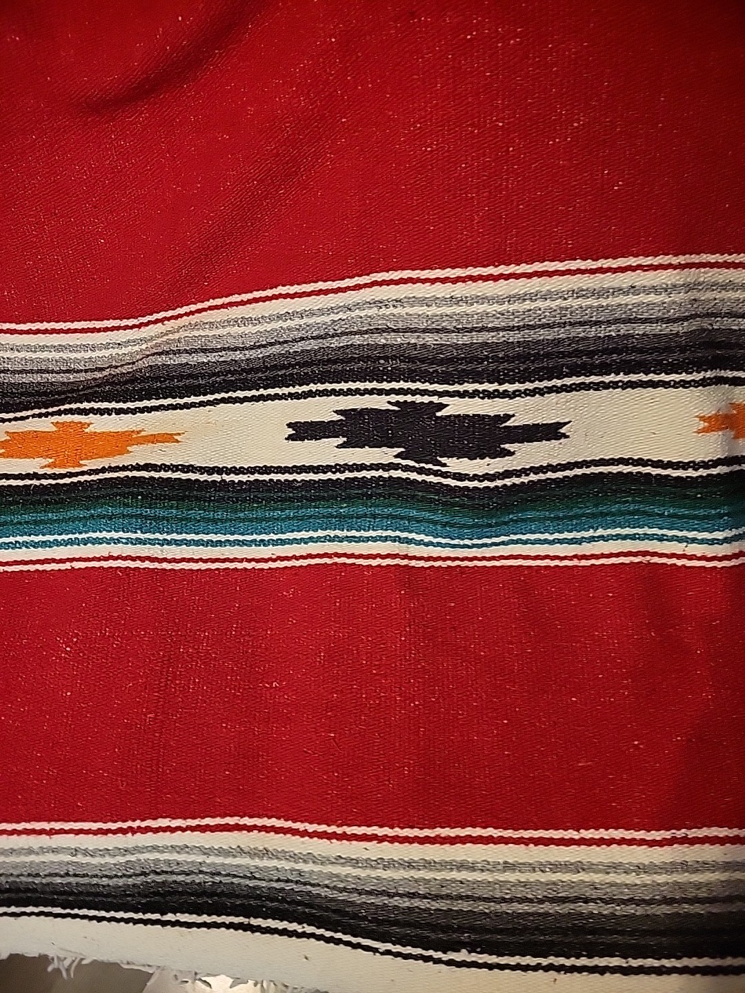 Vintage Handmade Traditional Lovely Striped wool Floor Rug Carpet 70x45 gallery