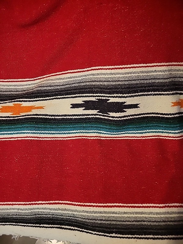 Vintage Handmade Traditional Lovely Striped wool Floor Rug Carpet 70x45 gallery
