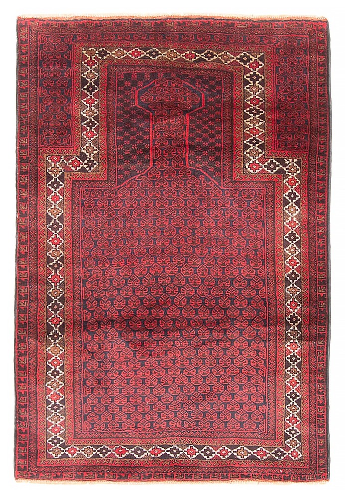 Traditional Vintage Hand-Knotted Area Rug 2'11" x 4'5" Oriental Wool Carpet