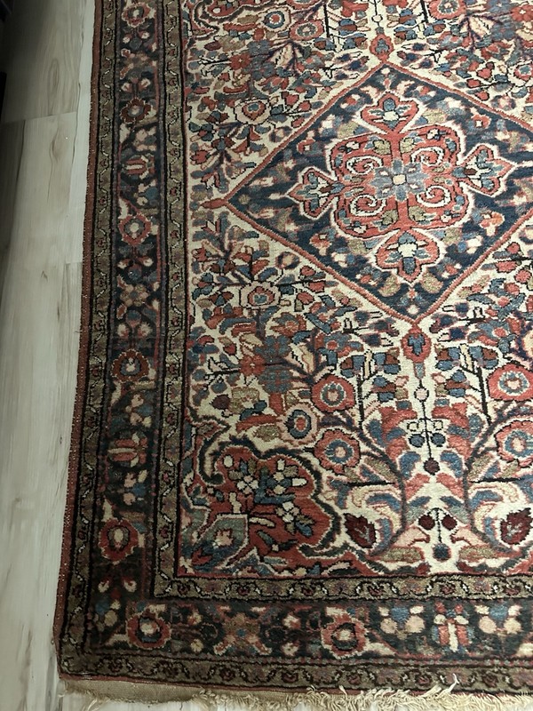 Antique Hand Knotted Oriental Wool Rug 59”x40” gallery