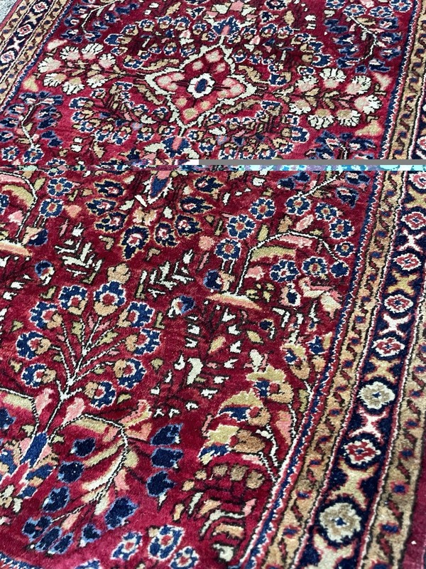 Beautiful 1920s Antique Oriental Rug 30”x60” Ferahan Lilihan Tribal Sa Ruk gallery