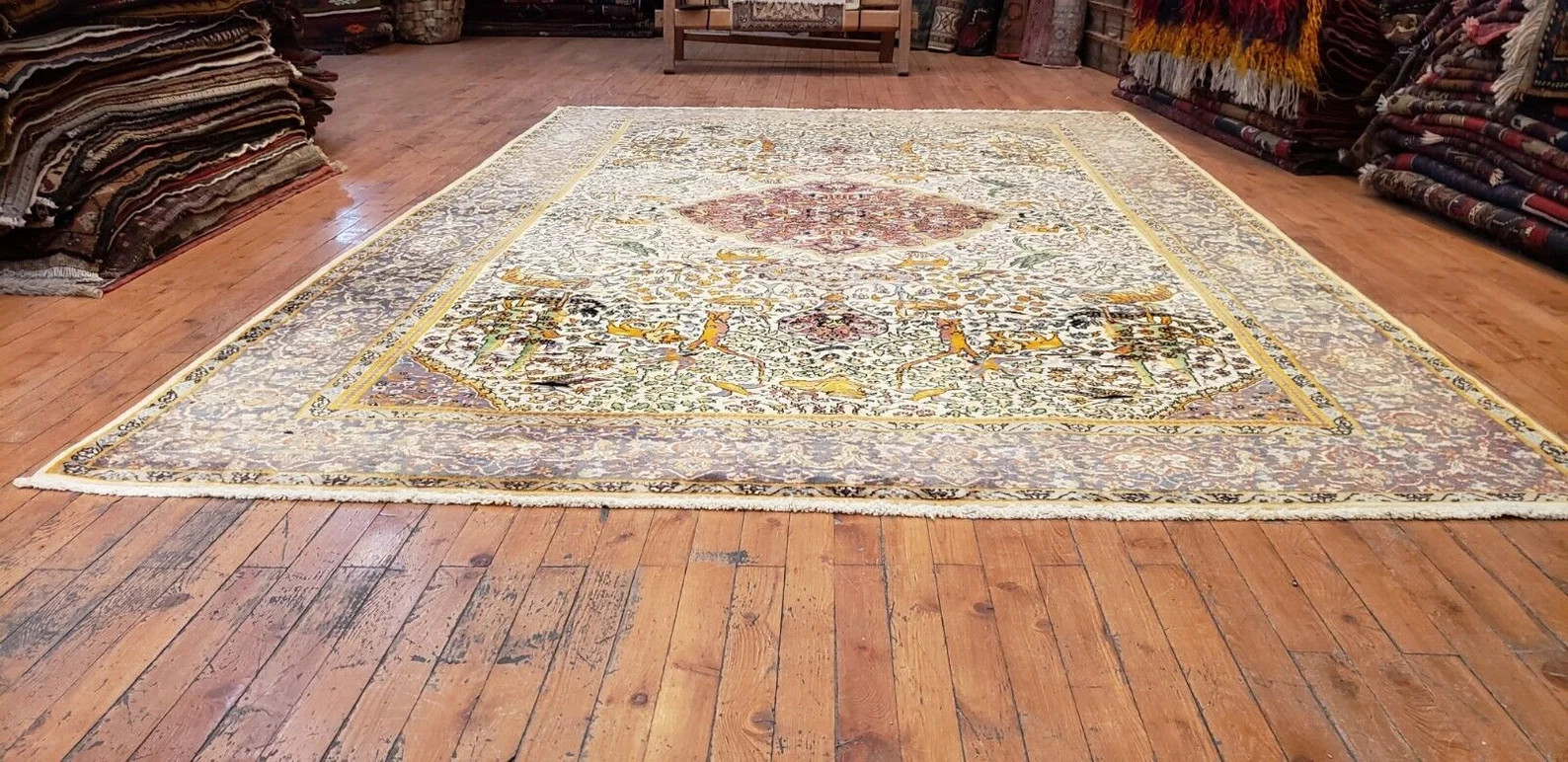 6x9ft Turkish Handknotted Carpet |Exquisite Cr1930-1939s Antique Wool Pile Rug gallery