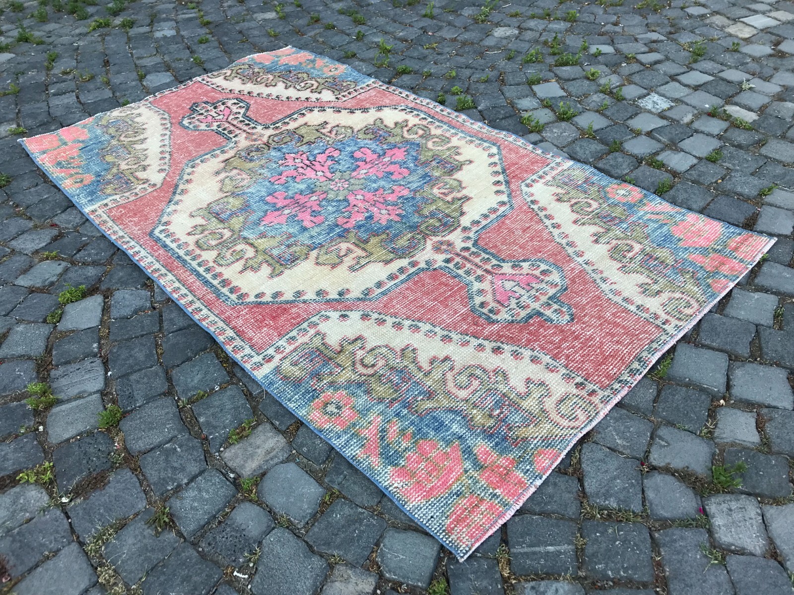 Handmade Rug Turkish Area Rug Vintage Rug Oushak Rug Antique Rug Bohemian Rug gallery