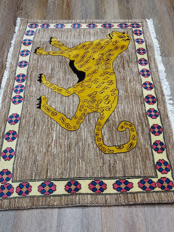 Anatolian Hunting(Lion)Turkish Rug , Turkish Lion Hunting Anatolian Rug 3x5 Ft gallery
