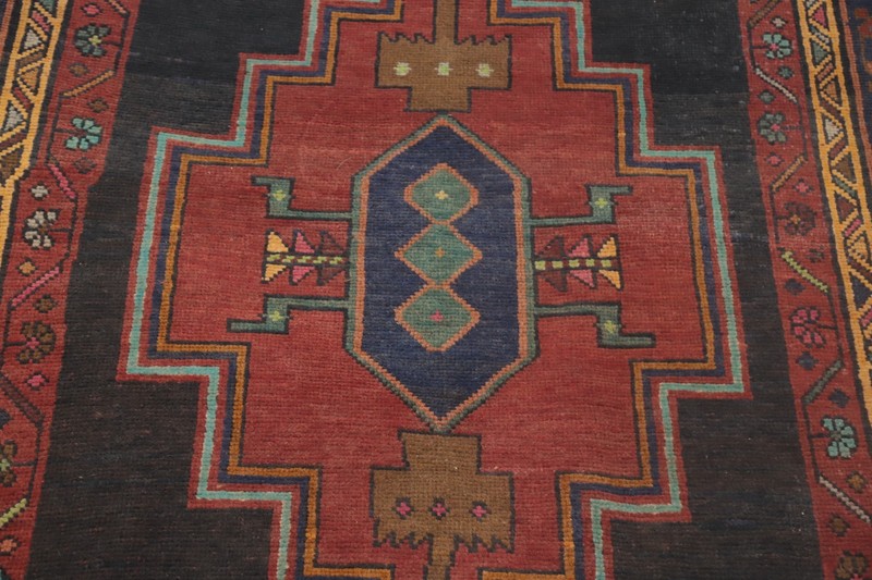 Handmade Wool 13' Runner Rug Traditional Geometric 4x13 Vintage Hallway Carpet gallery