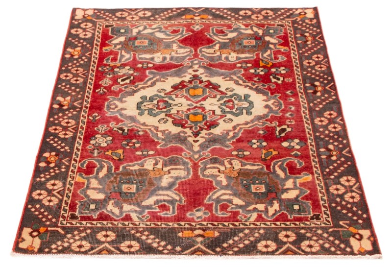 Vintage Hand-Knotted Area Rug 4'1" x 6'2" Traditional Wool Carpet gallery
