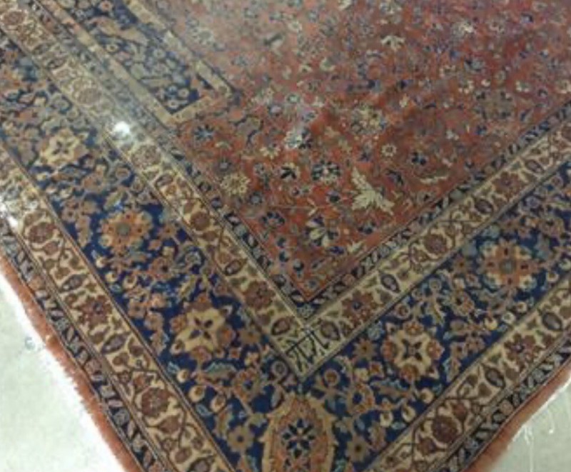 Vintage Original Area Rug Antique Rare Wool Pile 9 X 12.5 Tabrizz Pre 1900 Rust gallery