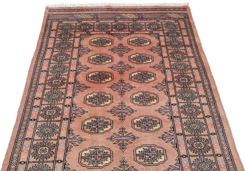 Amazing Hand Knotted Vintage Pakistani Bokhara jhaldar Wool Area Rug 5 x 3 Ft gallery