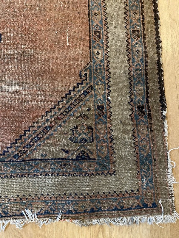 Vintage Rug 3' 8 x 6' 11 Dusty Rose Hand Knotted Oriental Rug gallery