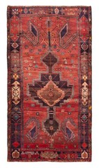 Vintage Hand-Knotted Area Rug 4’10” x 8’10” Traditional Oriental Wool Carpet