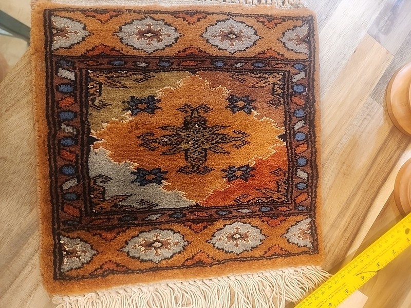 Hand crafted Turkish miniature decorative mini rugs 12"9x 17". Doll House. gallery