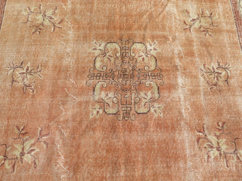 Vintage Rug, Anatolia Carpet, Distressed Rug, Floor Carpet Handmade Rug 81"x118" gallery