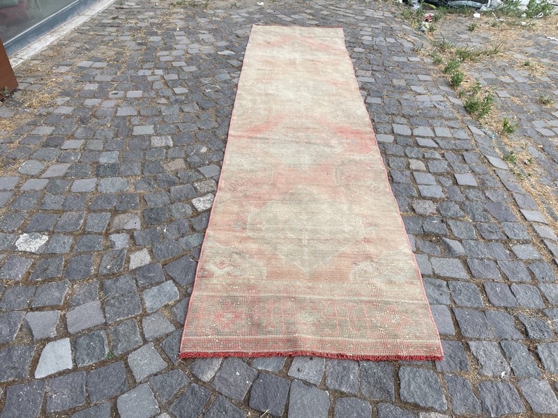 Turkish Vintage Rug Handmade Wool Rug Bohemian Runner Rug Home Rug 2,6 x 10, ft gallery