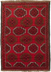 Vintage Traditional Hand-Knotted Area Rug 3’6″ x 5’2″ Oriental Wool Carpet