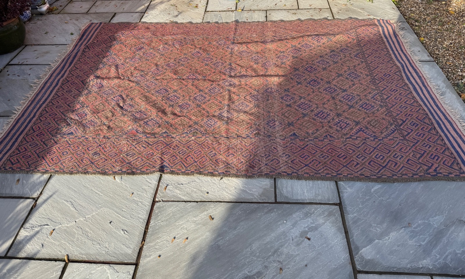 Vintage Hand Made Traditional Oriental red blue green 1750 mm x 2800 mm rug gallery