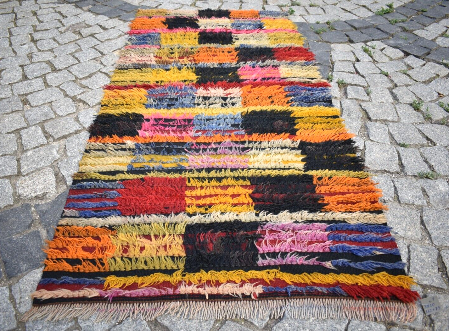 unique! Turkish Tulu Rug 2'6'' x 5'3'' ft Anatolian Primitive long Pile Tulu Rug gallery