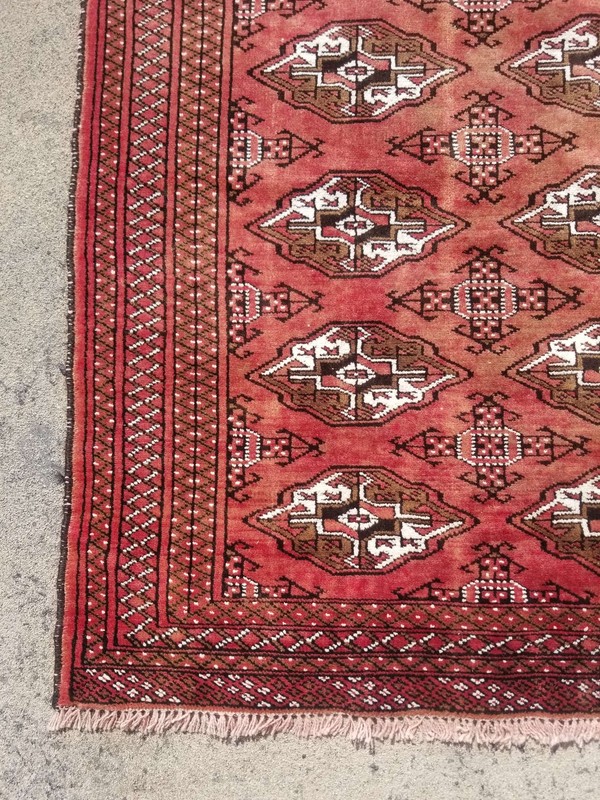 Vintage Distressed Hand Made Traditional Oriental Wool Brown Rug 6.2x4.4ft gallery