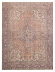 Vintage 9’11” x 12’9″ Traditional Hand Knotted Vegetable Dye Wool Area Rug