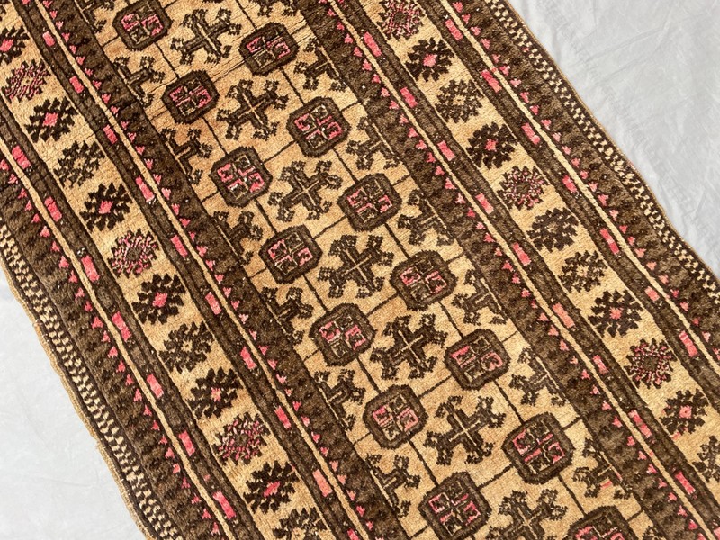 2'8x8'6 Ft Vintage Afghan Baluchi Runner Rug Handmade Wool Hallway Runner gallery