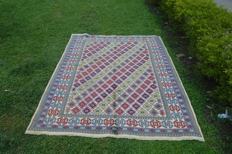 5 X 7 Ft COLLECTORS’ ITEM Stunning Boteh's Maresali Geometric Pattern Carpet gallery