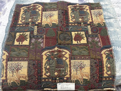 Indian Tapestry Rug Wall Hanging Woven Throw Raised Quilted Design