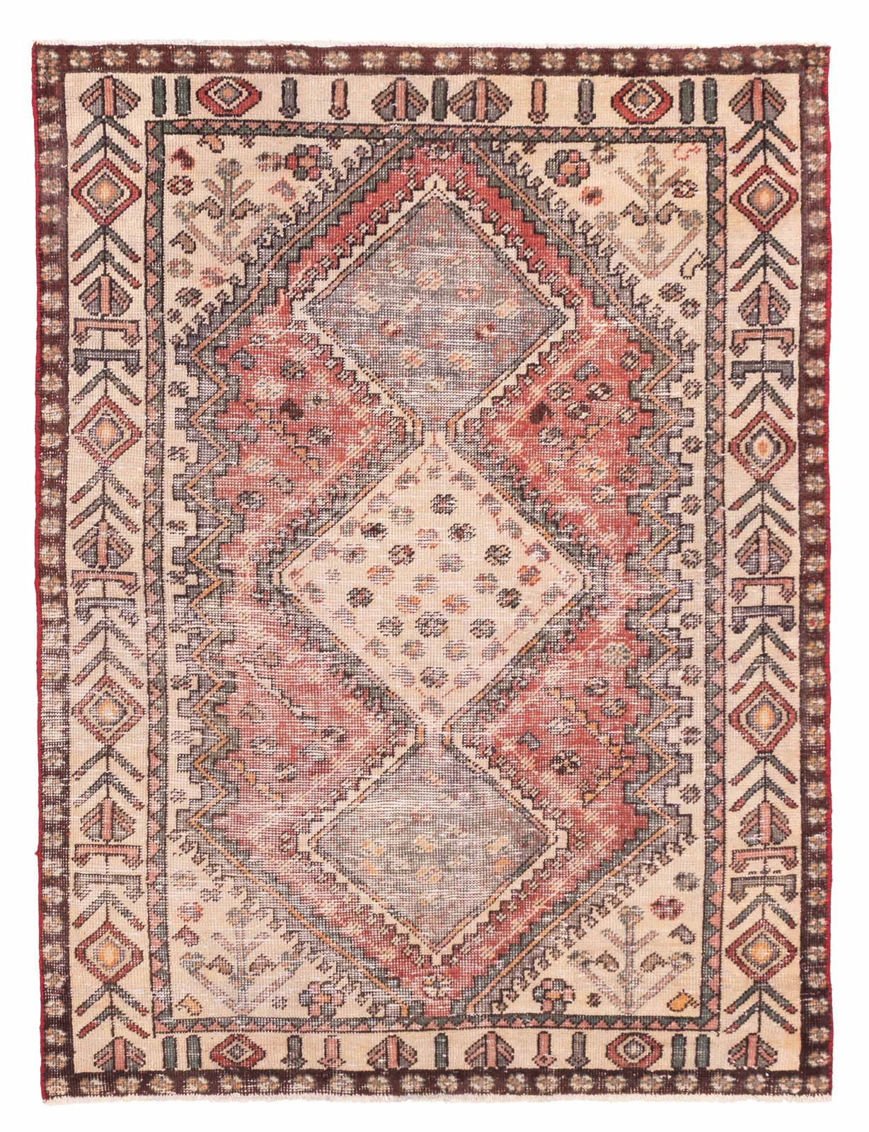 Vintage 4'8" x 6'8" Traditional Hand Knotted Vegetable Dye Wool Area Rug gallery