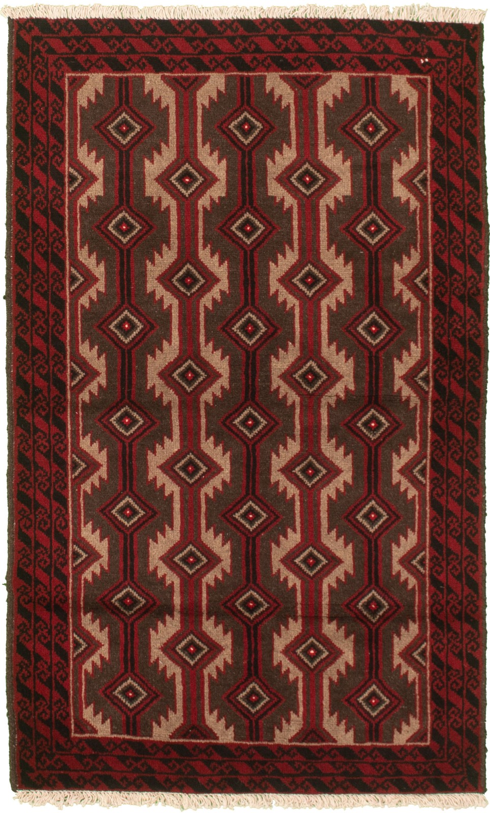 Vintage 3'2" x 5'5" Traditional Hand Knotted Vegetable Dye Wool Area Rug gallery