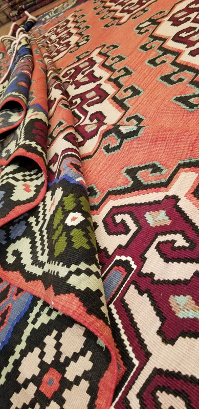 Bohemian 1900-1939s Antique Wool Pile Natural Dye Flat-Woven Kilim 7'9"×10'6" gallery