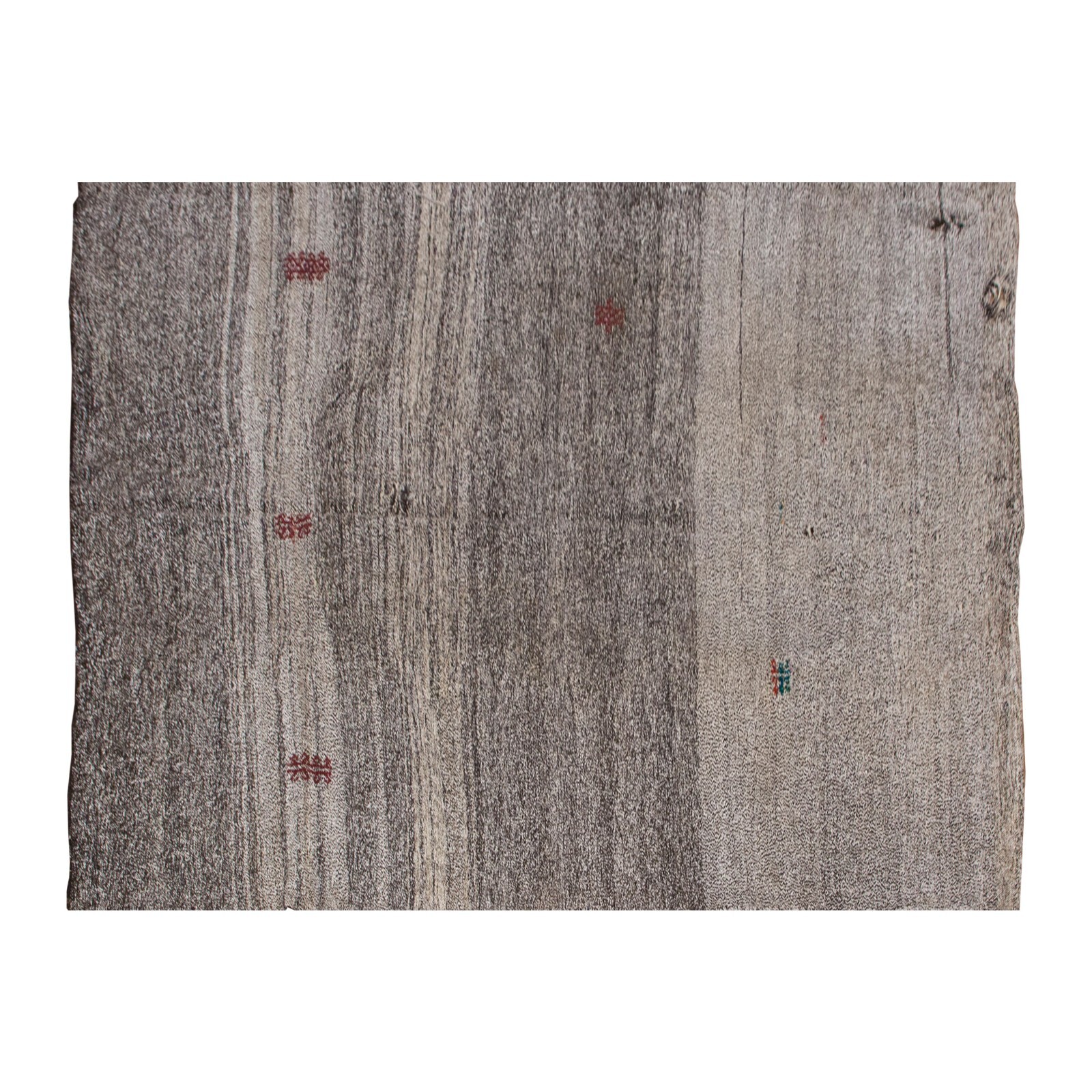 Goat Hair Solid Kilim Rug,Vintage Minimal Kilim,Turkish Kilim, 7'10 x 9'9 ft gallery