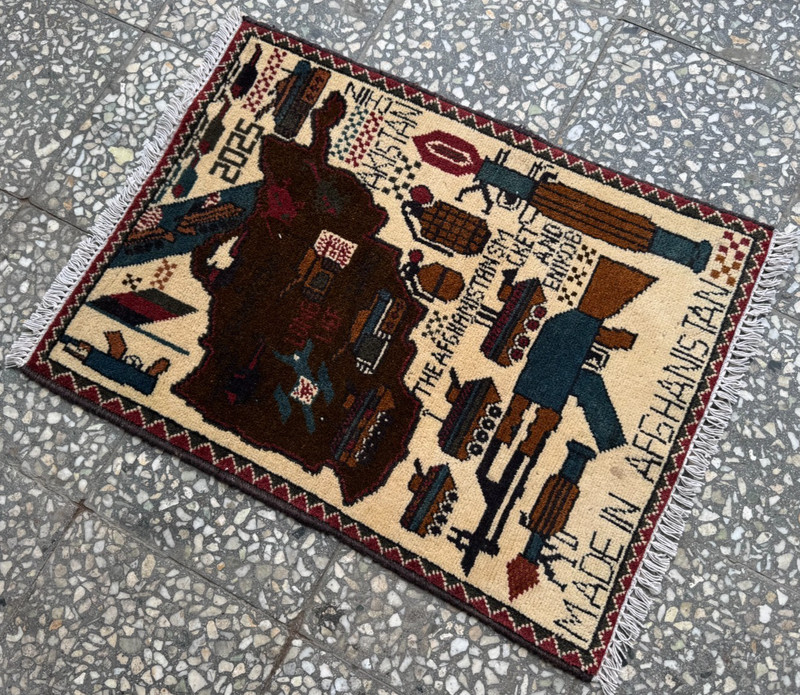 2x3 Afghan Hand Knotted War Rug WTC Twin Towers Wool Carpet New gallery