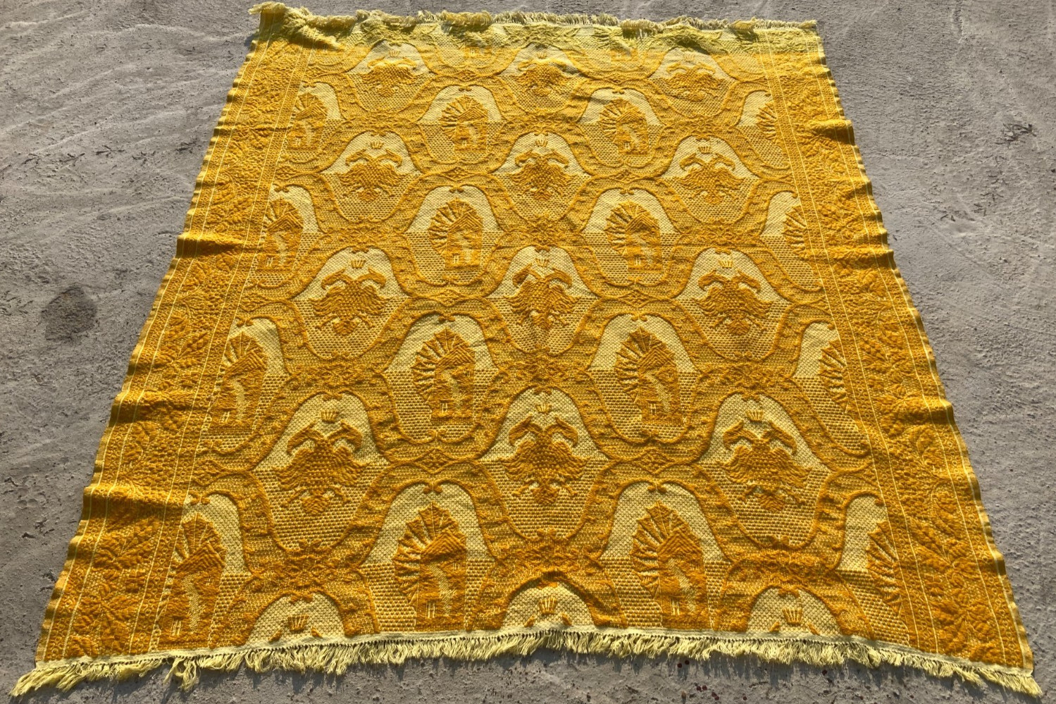 Vintage Handmade Geometric Floral Traditional Wool Area Rug 180x157 cm gallery