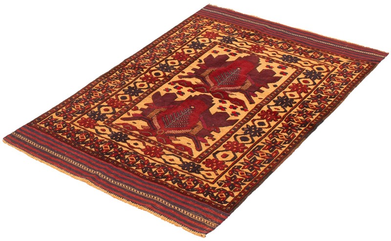 Vintage Traditional Hand-Knotted Area Rug 3'11" x 6'0" Oriental Wool Carpet gallery