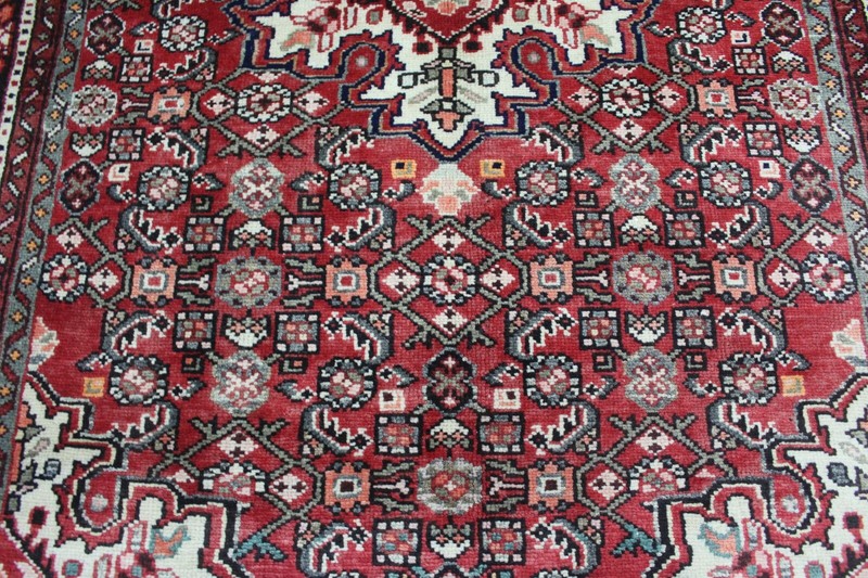 Antique Handmade Persian Rug, Herati Design 210 x 142 cm Hand Knotted Wool Rug gallery