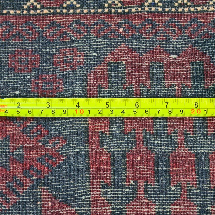 Tribal Vintage Earth Tone Rustic Afghan 3' 10" x 9' 4" Brown Hand Knotted Area r gallery