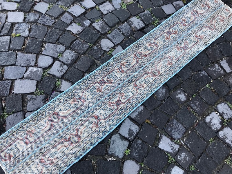 6,33 X 1,21 Ft Patchwork Rug Turkish Rug Vintage Runner Rug Bohemian Wool Rug gallery