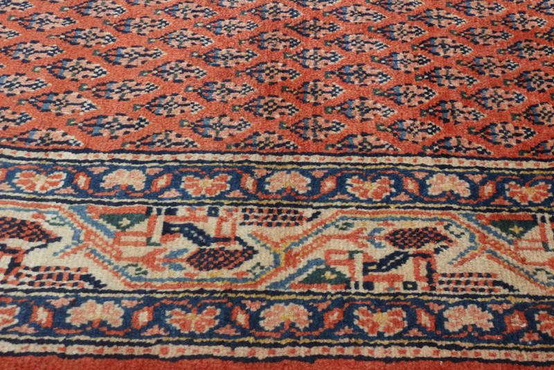 3'5" x 10'2" Vintage Hand-knotted Runner Rug Traditional Oriental Wool Carpet gallery