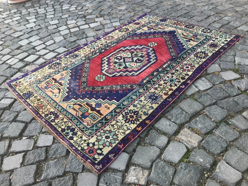 Handmade Rug Turkish Area Rug Vintage Rug Oushak Rug Antique Rug Bohemian Rug gallery