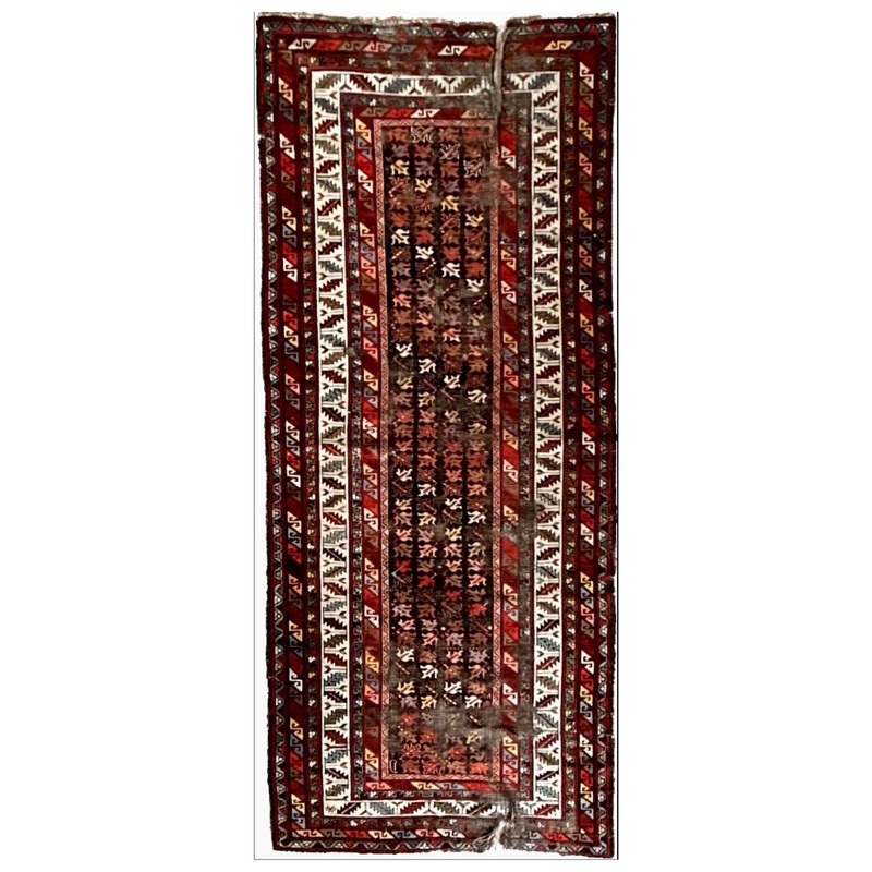 Antique Caucasian Shirvan Runner Rug 3’8” x 8’10” ft • circa 1850-1890 gallery