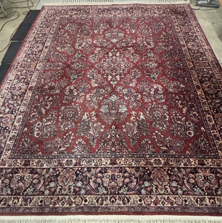 Authentic 8.8 x 10 Vintage Karastan Red Sarouk Rug #785 gallery