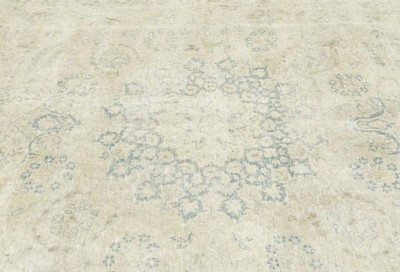 Antique Distressed Oriental Rug Vintage Handmade Floral Wool Carpet 7'7X10'4 ft gallery