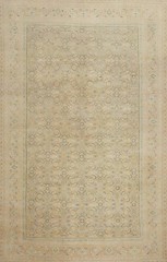 Antique Muted Gold Wool Vegetable Dye Traditional Handmade Room Size Rug 9×13