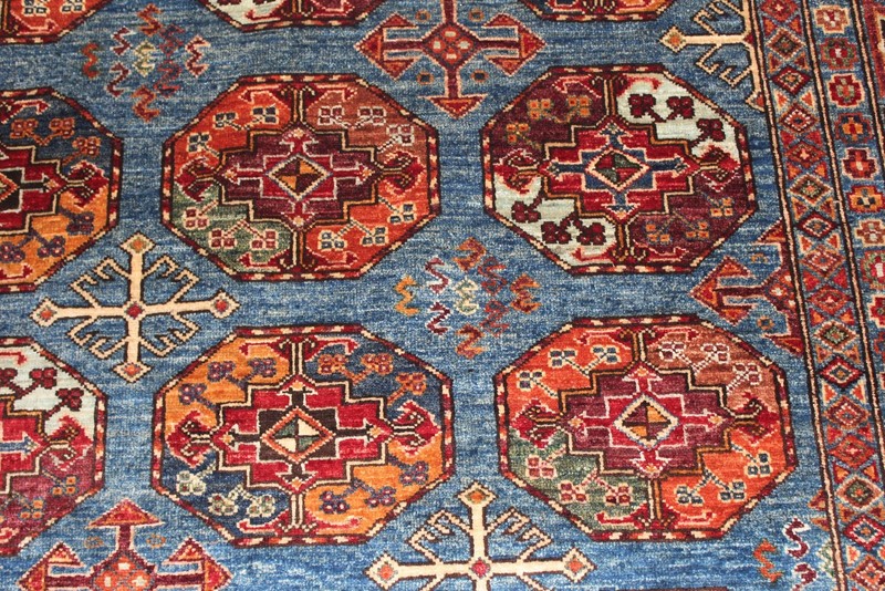 12' x 9' Top Quality Handmade Hand Knotted made of Natural Wool Light Blue Color gallery