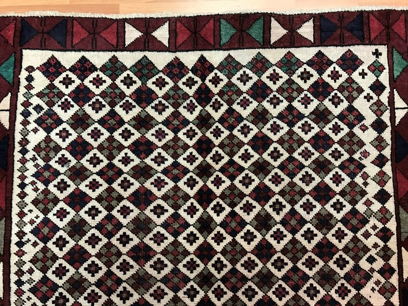 3'6" x 4'2" Antique Turkish Oriental Rug - 1930s - Hand Made 100% Wool gallery