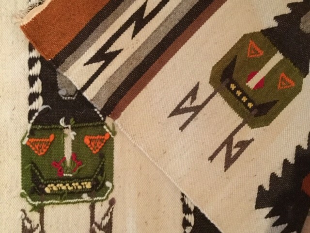 Peruvian Hand Woven Wool Wall Hanging Tapestry - RARE Vintage hanging   gallery
