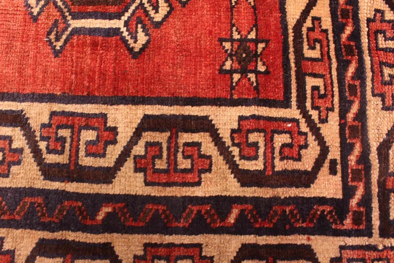 Vintage Hand-Knotted Area Rug 4'8" x 4'4" Traditional Oriental Wool Carpet gallery