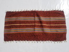 Vintage Traditional Handmade Oriental Striped Wool Multi Kilim Rug 4.0×1.9ft