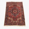 Vintage Heriz Handmade Wool Area Rug 8’6” x 6’7” Distressed Red Geometric Carpet gallery