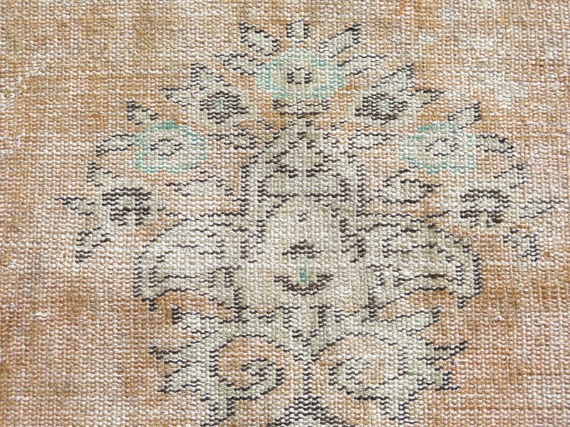 Wool Carpet, Area Rugs, Orange Turkish Rug, Distressed Rug, Floor Rug 65"X108" gallery